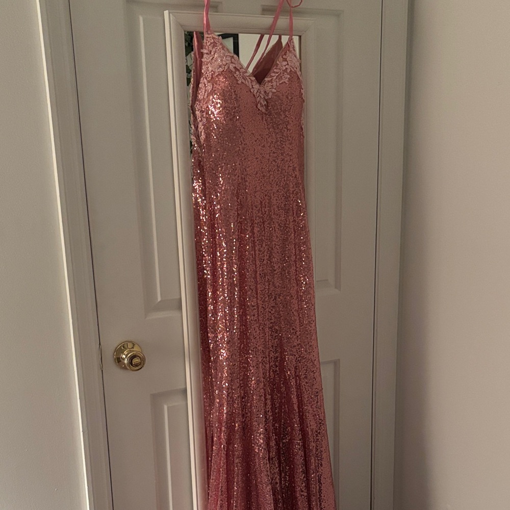 Pink Sequin Gown - Picture 2 of 2